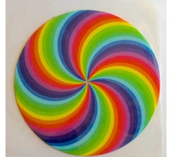 MUSIC MAT Tappetino per Giradischi strobo in feltro antistatico Grafica SPIRALE ARCOBALENO 1pz