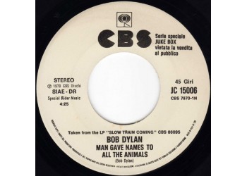 Bob Dylan / Ellen Foley ‎– Man Gave Names To All The Animals / We Belong To The Night