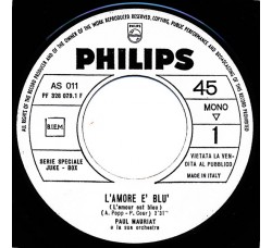 Paul Mauriat E La Sua Orchestra* / The Bee Gees* ‎– L'Amore E' Blu' / Words - 45 RPM