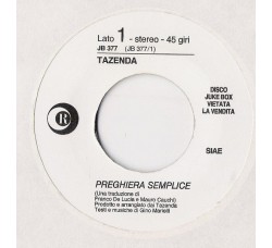 Tazenda / Erasure ‎– Preghiera Semplice / S.O.S. – Juke box