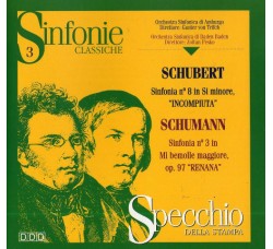 Schubert*, Orchestra Sinfonica Di Amburgo*, Gunter von Trifch* / Schumann*, Orchestra Sinfonica Di Baden Baden*, Zoltan Pesko* ‎– Sinfonia N° 8 In Si Minore, "Incompiuta" / Sinfonia N° 3 In Mi Bemolle Maggiore, Op. 97 "Renana" - CD