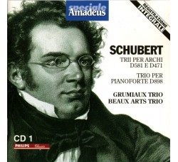 Schubert* - Grumiaux Trio, Beaux Arts Trio ‎– Trii Per Archi D581 E D471 / Trio Per Pianoforte D898 ‎– Flute - CD