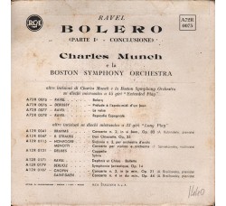 Ravel* - Boston Symphony Orchestra, Charles Munch ‎– Bolero – 45 RPM