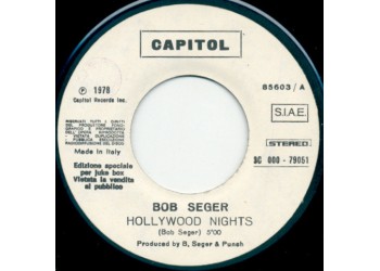 Bob Seger / Marshall, Hain* ‎– Hollywood Nights / Dancing In The City  – Jukebox
