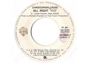 Christopher Cross ‎– All Right