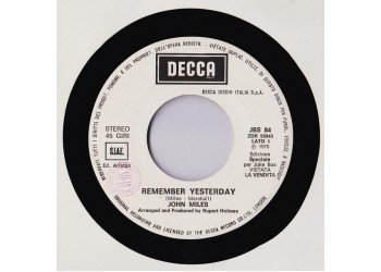 John Miles / Beano ‎– Remember Yesterday / Monte Carlo – (jukebox)