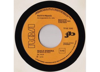 Patty Pravo / I Panda* ‎– Quale Signora / Addormentata – (jukebox)