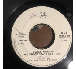 George Harrison / Franco Simone ‎– All Those Years Ago / Il Mondo – (jukebox)