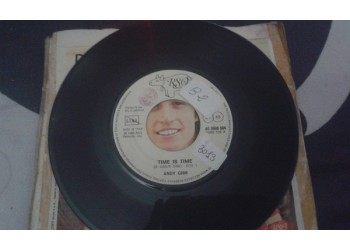 Andy Gibb / Blue Angel (3) ‎– Time Is Time / Maybe He'll Know - 45 RPM