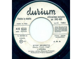 Lapera / Wess E Dori Ghezzi* ‎– Stop Segreto / Era  – (jukebox) - 45 RPM