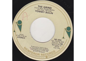 Tommy Bolin ‎– The Grind - 45 RPM