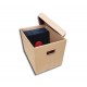 CONTENITORE BOX DI CARTONE PER 200 DISCHI IN VINILE 78 GIRI 10", Cod.23216