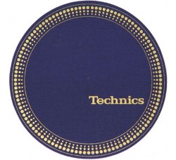 TECHNICS TAPPETINO SLIPMAT per Giradischi in feltro antistatico - Grafica STROBO logo Giallo