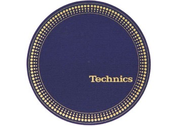 TECHNICS TAPPETINO SLIPMAT per Giradischi in feltro antistatico - Grafica STROBO logo Giallo