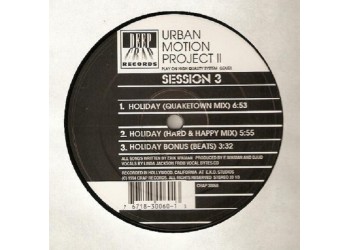 The Urban Motion Project ‎– Session 3 - LP/Vinile
