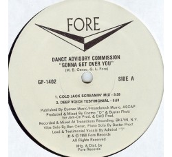 Dance Advisory Commission ‎– Gonna Get Over You