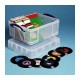 REALLY USEFUL Box L18XL Contenitore Antiurto in PVC trasparente per 200/250 dischi vinile 7"/45 giri 