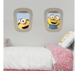 Minions Aereo oblò - Poster Stickers removibile